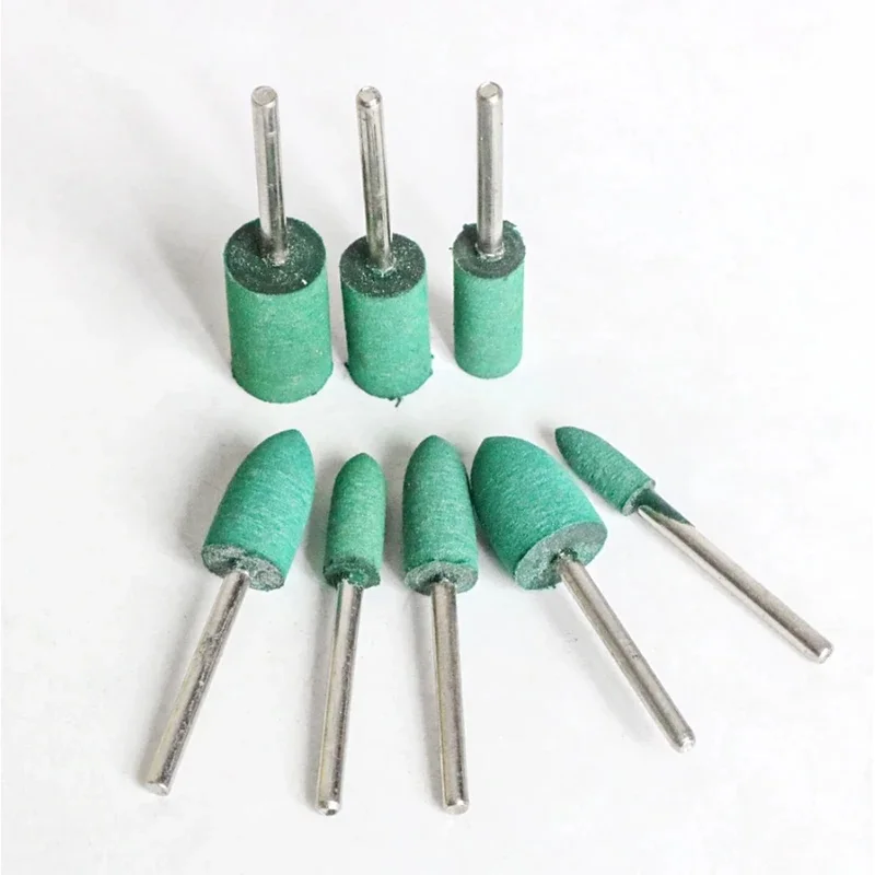 5-50Pcs Rubber Grinding Head 2.35mm Shank Mould Surface Polishing Jade Polishing Grinding Head Electric Rotary Tool