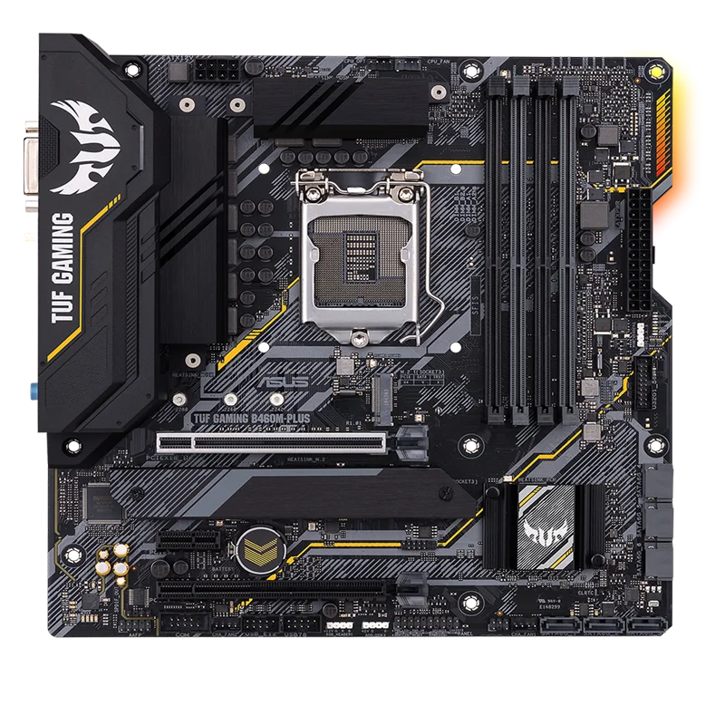 ASUS TUF GAMING B460M-PLUS Intel B460 Placa-mãe Micro ATX para LGA 1200 CPU I5 10400F 10600K I7 10700K i310100 DDR4 M.2