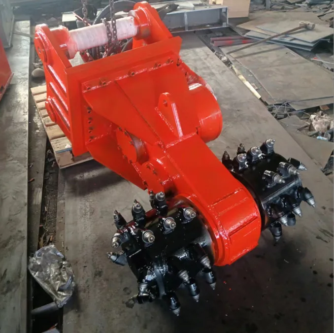 Excavator 360 Rotary Hydraulic Milling Machine Tunnel Chisel Face Transverse Longitudinal Milling Head Trench Heading Head 1