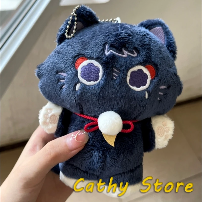 Genshin Impact 14cm Plush Doll Game Peripheral Figure Scaramouche Cat Wanderer Pet Pendant Kawaii Desktop Decoration Toy Gifts