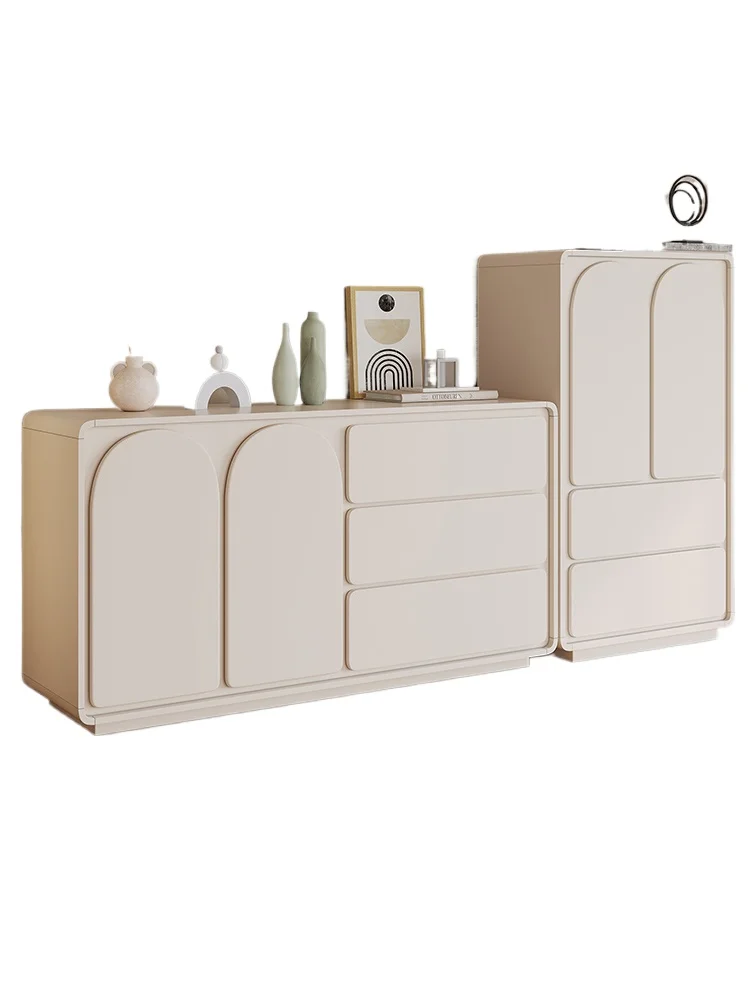 

Side cabinet French cream wine cabinet Living room storage