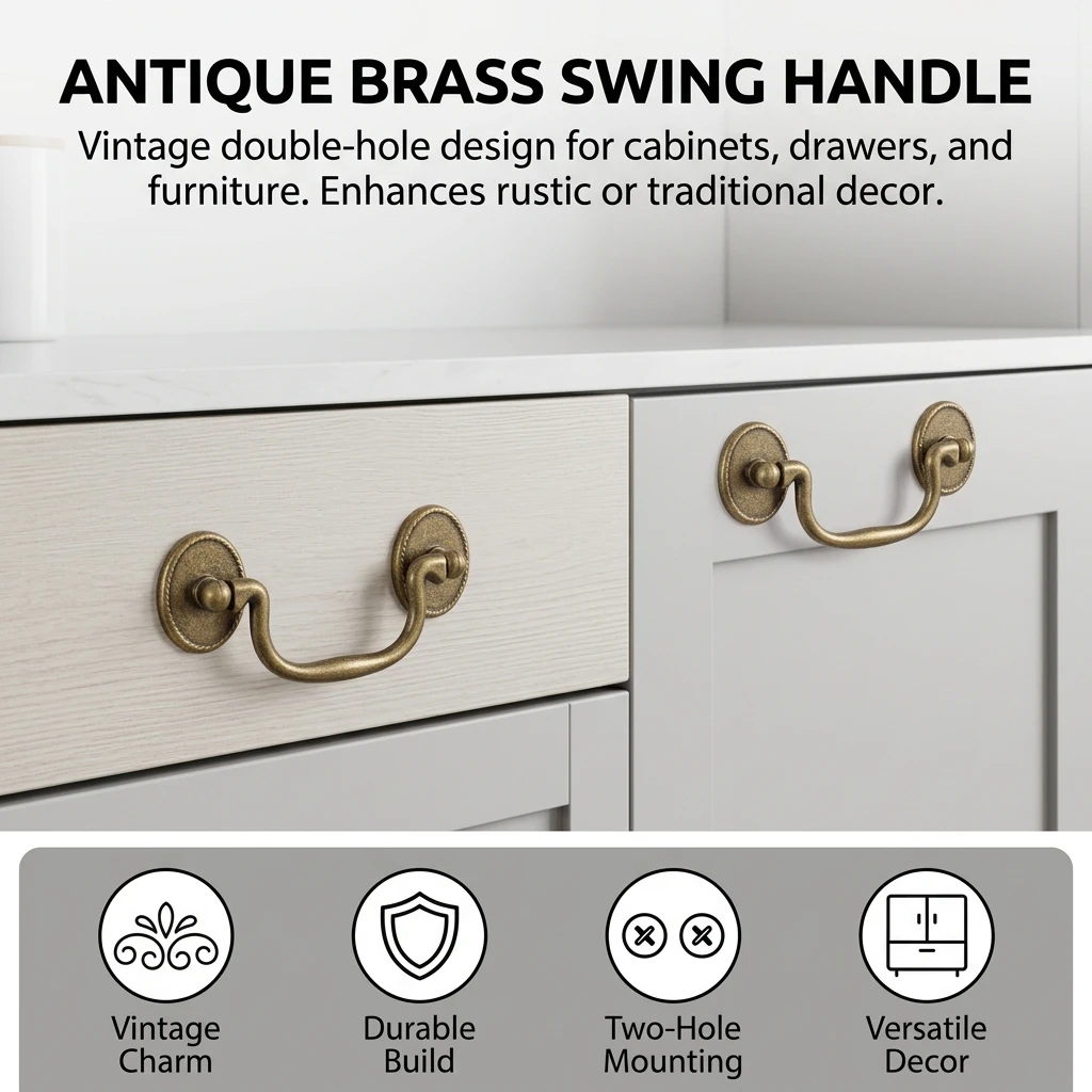Cabinet Knob Handle Rust-Proof Drawer Pull for Kitchen Wardrobe Modern Brass Zinc Alloy Square Furniture Hardware 1 Pack
