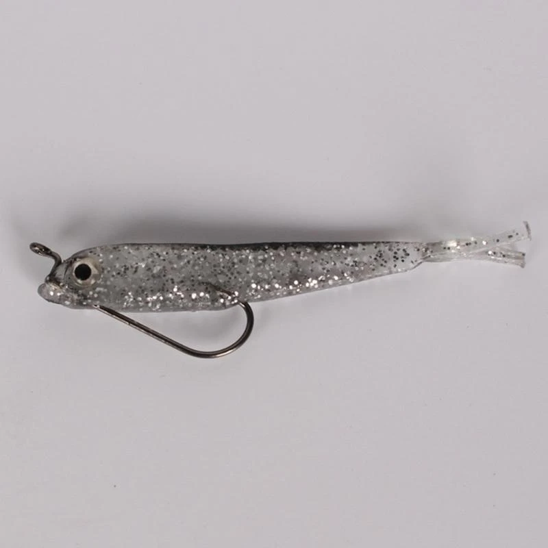37JE 10PCS Soft Fishing Baits Fork Tail Artificial Fishing Lures Baits Swimbait