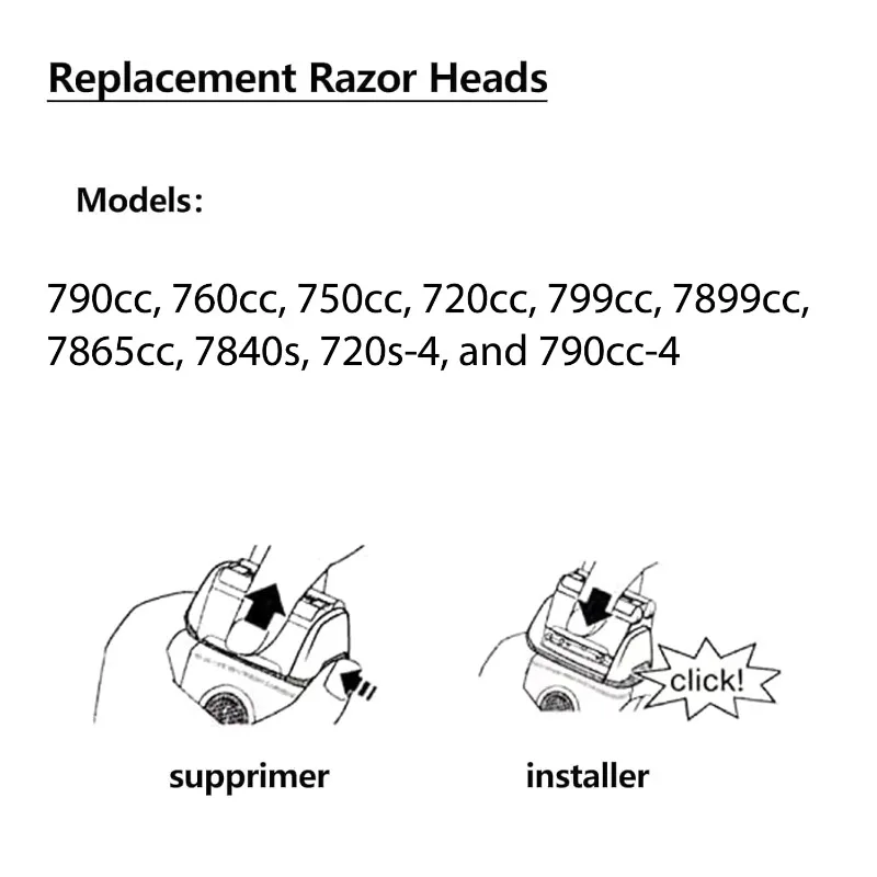 Series 7 Replacement Foils and Shaving Heads for Electric Shavers 70B 70S Replacement Shaving Heads for 720S, 790CC,760CC