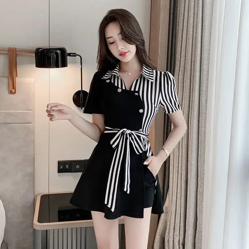 Camicie e camicette Completi corti da donna 2 pezzi Novità nella tendenza dell'abbigliamento coordinato 2025 Novità Offerta economica Novità Pantaloncini da donna