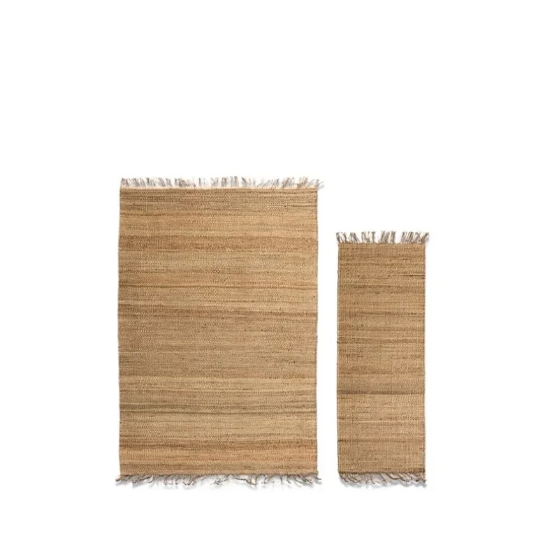 Glue-free jute carpet high-end living room light luxury, hand-woven wear-resistant and easy to take care of
