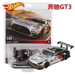 Hot Wheels-coche Mercedes AMG GT3 1/43 Original para niños, vehículo de aleación fundido a presión, colección de modelos, regalo de cumpleaños, HMD41