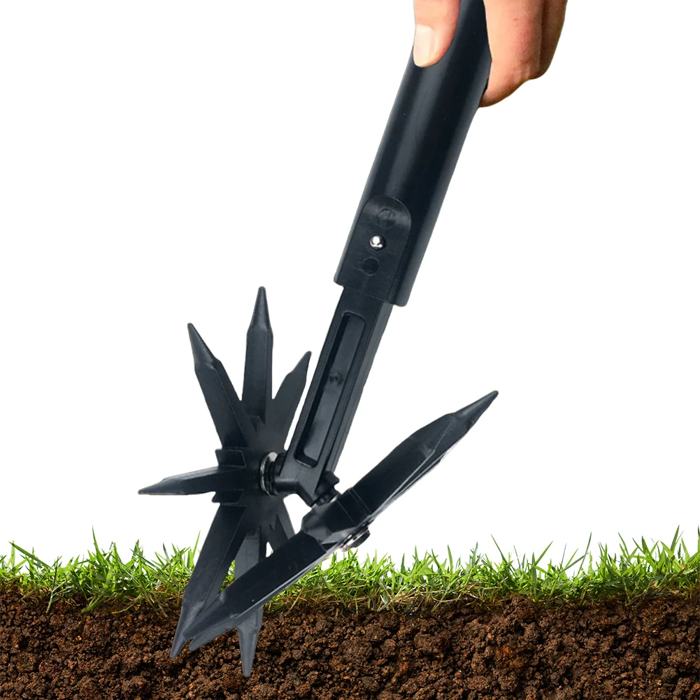 

Многофункциональный роторный культиватор 2-в-1 для рыхления грунта, аэратор для газона, инструмент для проращивания семян и перемешивания почвы