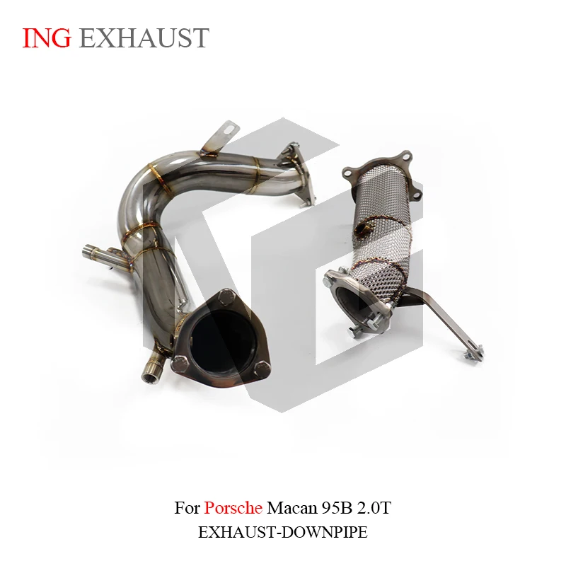 

ING Header Exhaust Catless Downpipe Front Tube Accessories for Porsche Macan 95B 2.0T OPF Senser Race Interior Pipe 2020+ System