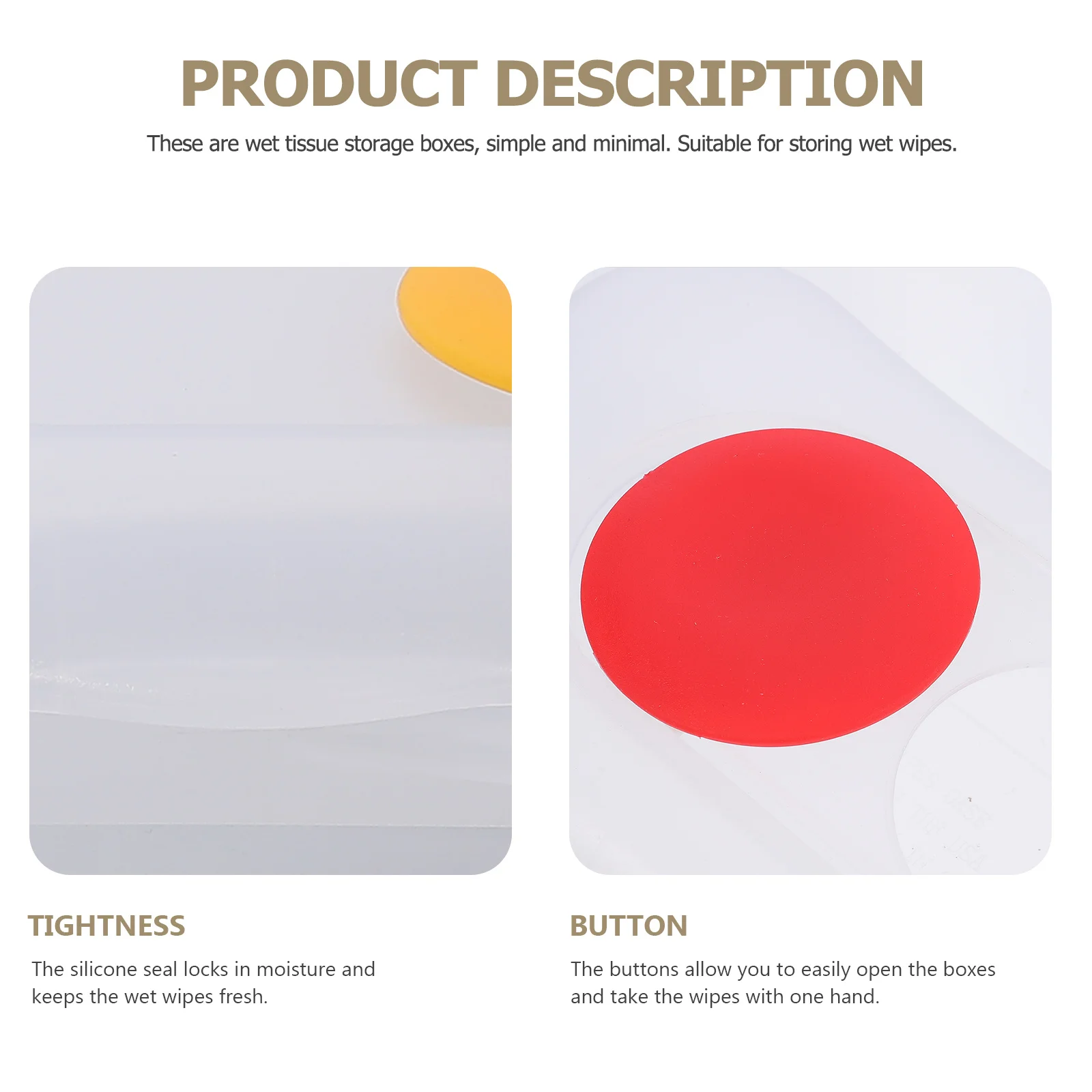 2Pcs Wet Tissue Boxes Cases Silicone Keeping for Baby Stroller Diaper Bag Travel Portable Wipes Boxes