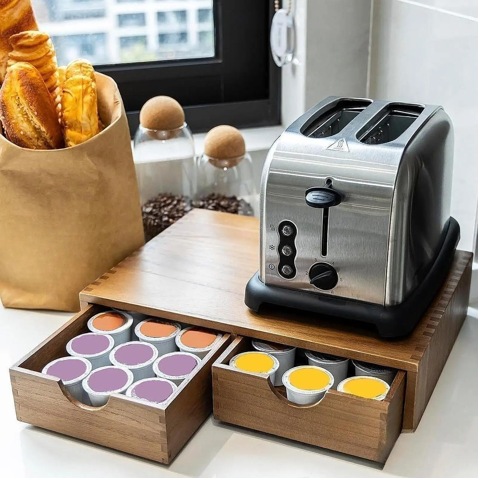 Pod Drawer Coffee Capsule Drawer Compact Multifunctional Tea
