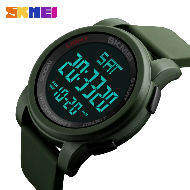 SKMEI Multifunction Back Light Display Countdown Sport Watches Men Alarm Clock 5Bar Waterproof Digital Wristwatch