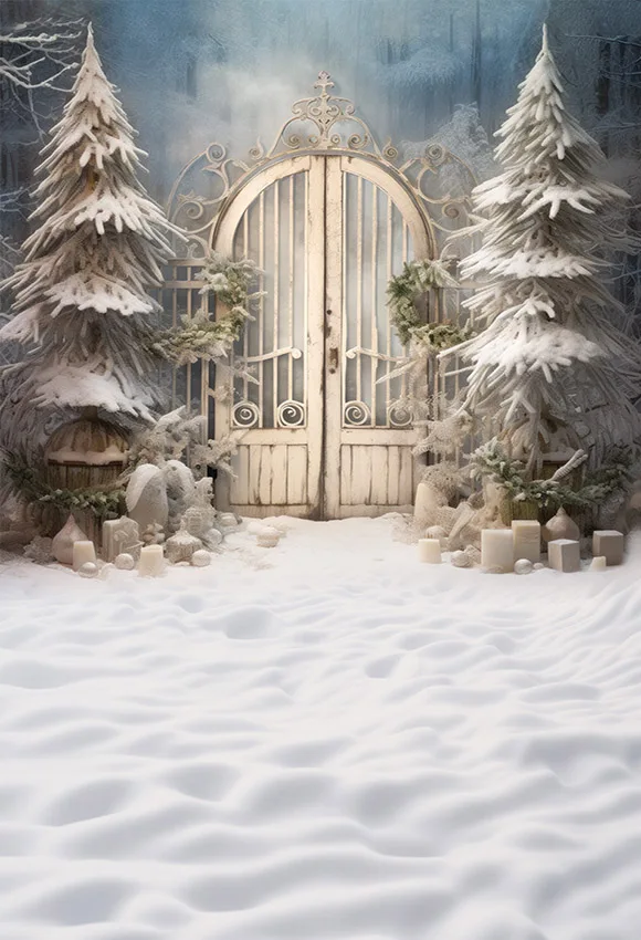 Mehofond Photography Background Winter Christmas Windows Forest Snow Xmas Tree Kids Family Portrait Decor Backdrop Photo Studio
