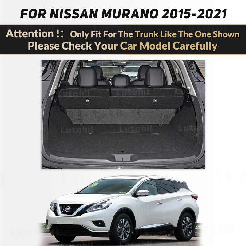 For Nissan MURANO 2015-2021 20 19 18 17 16 Auto Full Coverage Trunk Mat Car Boot Cover Pad Cargo Liner Interior Accessories