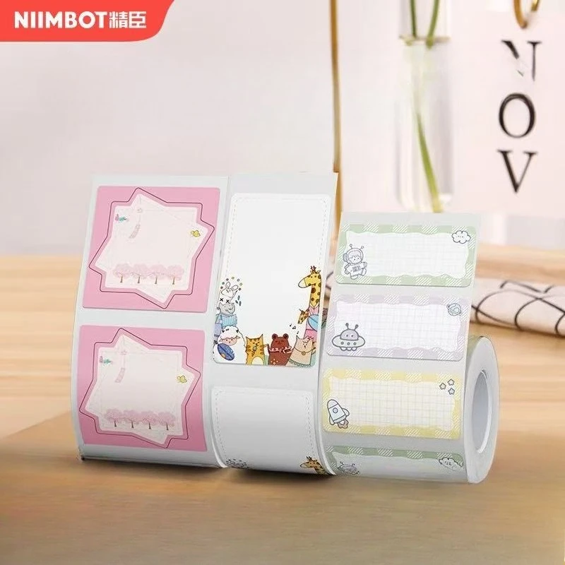 Niimbot B31 B4 B1 B21 B203 B3S B2 Funny Cartoon Label Waterproof Self-adhesive Cosmetics Label Price Tags Sort Name Sticker