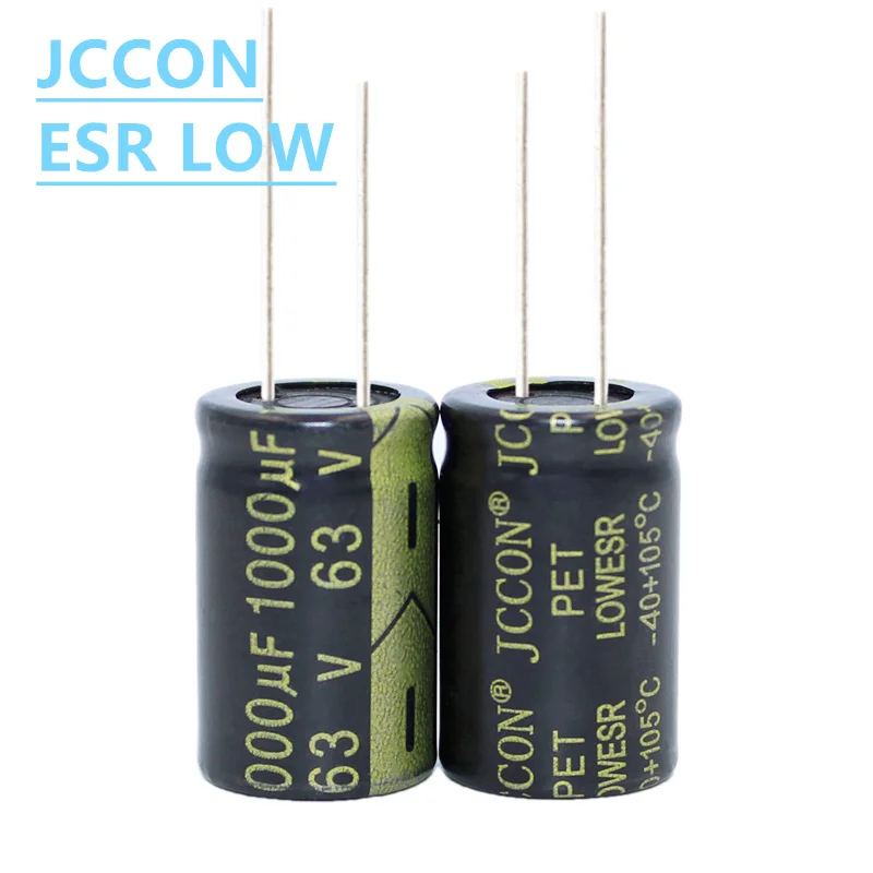 1Pcs JCCON Aluminum Electrolytic Capacitor 63v680uf 13x25 63v1000uf 16x25 High Frequency Low ESR Low Resistance Capacitors