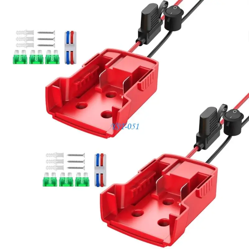 E15A 2PCS Electric Toy Battery Converters 12AWG Wiring 30 a Fuses For DIY Power Projects