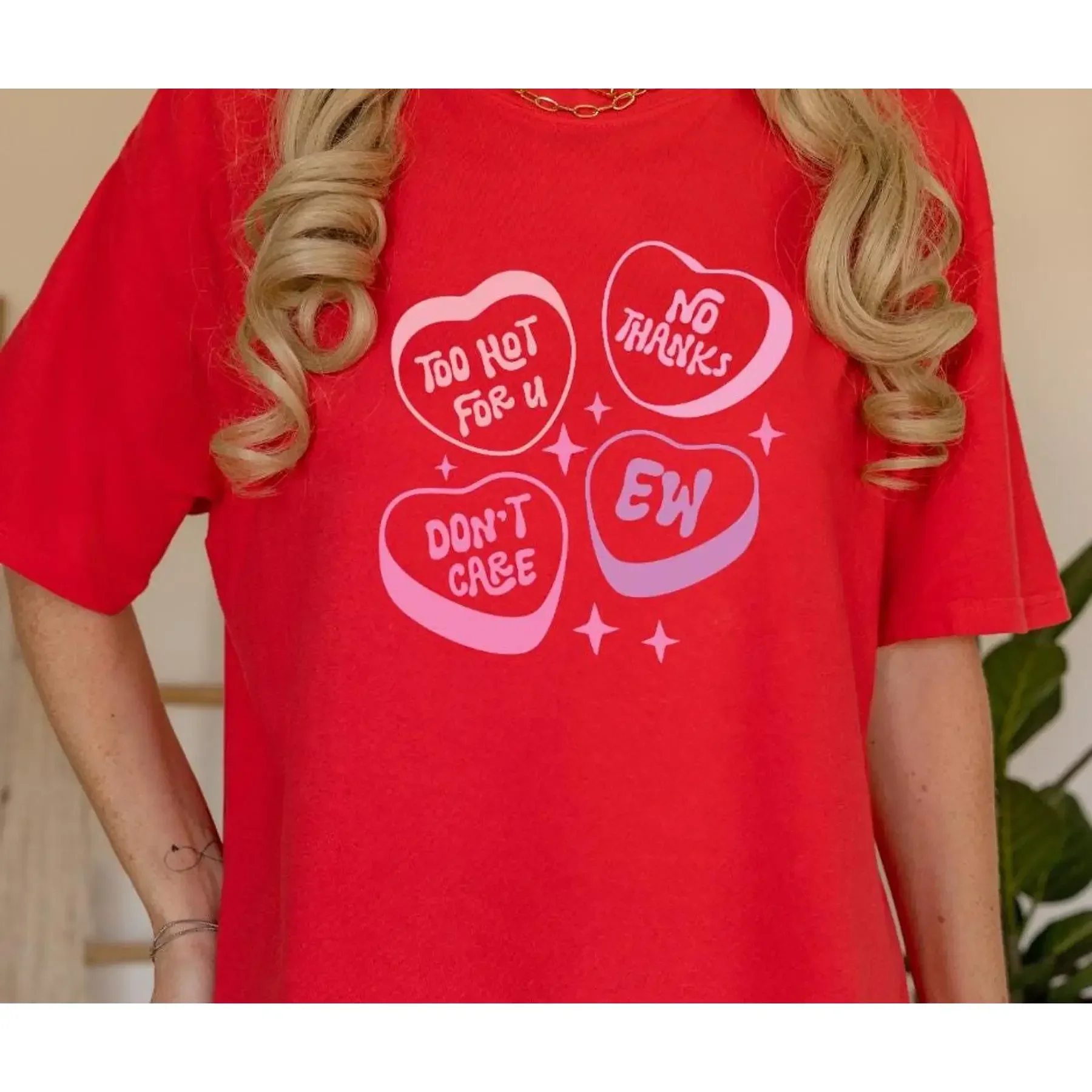 T Shirt Sassy Candy Hearts Cute Funny Quote Valentines Day Galentines Womens 50 Super Soft 032