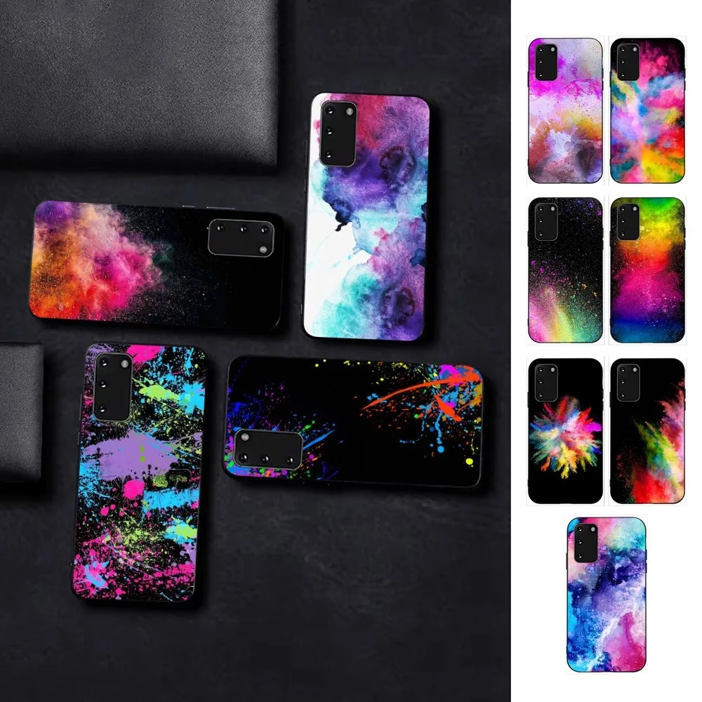 Watercolor Ink Splash Arts Phone Case For Samsung S 9 10 20 21 22 23 30 23plus lite Ultra FE S10lite Fundas