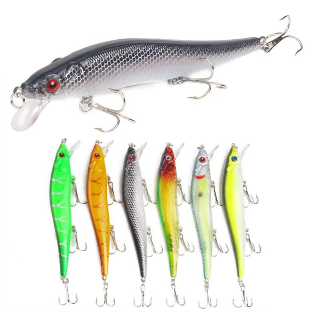 1Pcs Sinking Minnow Fishing Lures Wobblers 11.5cm 14g Jerkbait Artificial Plastic Hard Bait Carkbait Bass Pike Fishing Tackle