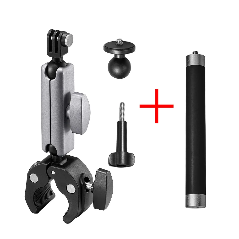 Camera Clamp Mount Double Socket Arm 1/4\