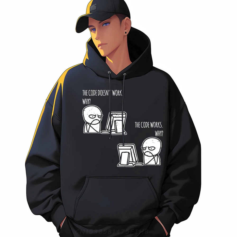 The Code Works Why Programmer Computer Nerd Designer Hoodie Men Classic And Versatile Hoodies Men