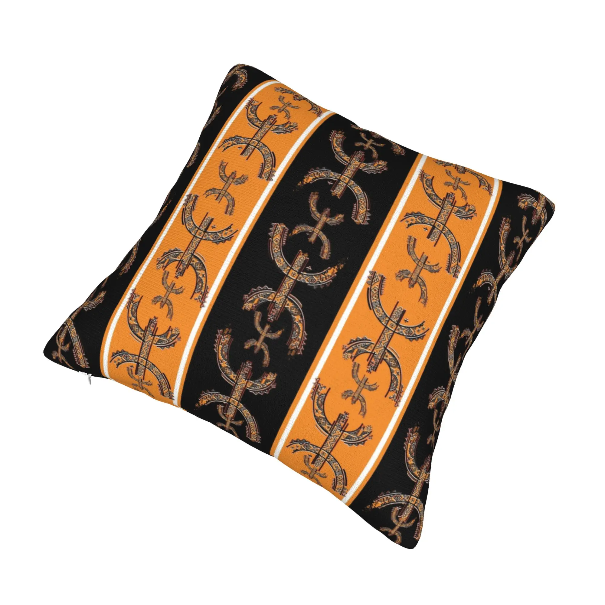 Z Imazighen Kabyle Carpet Pillow Covers Decoration Modern Amazigh Ethnic Geometric Chair Cushion Square Pillowcase