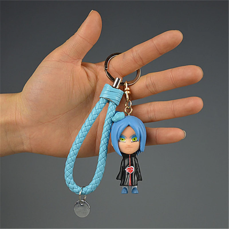 Anime NARUTO Akatsuki Uchiha Itachi Orochimaru Sasori Deidara Nagato Pain Kakuzu Cosplay Props PVC Alloy Key Chain Keychain