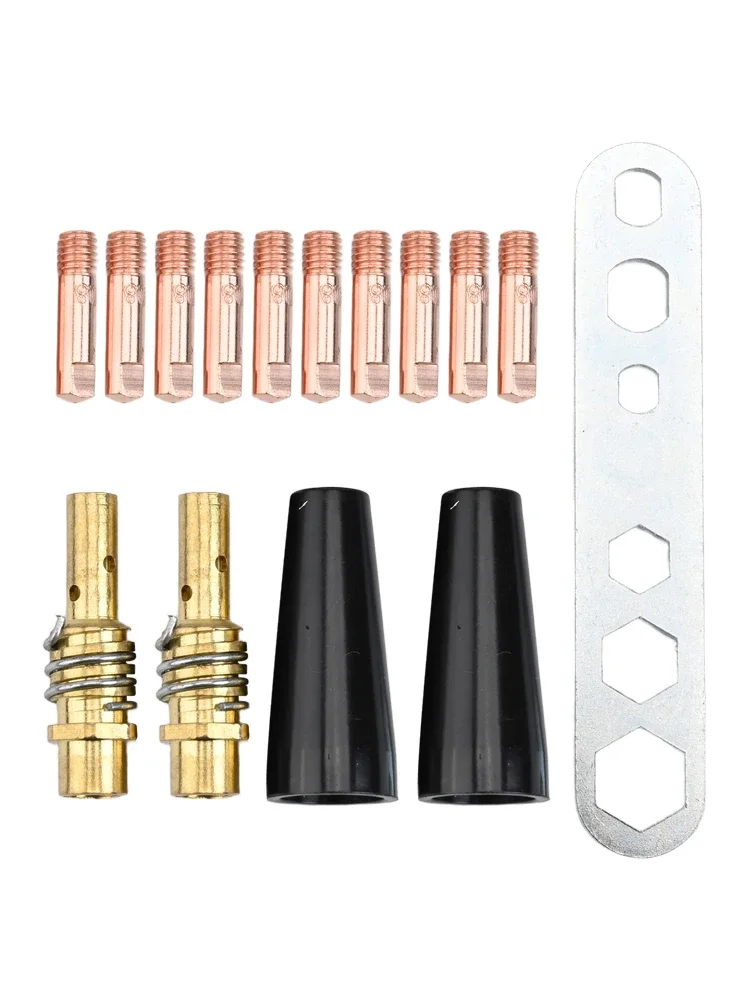 Copper Welding Tips Flux Core Gasless Nozzle Efficient Current Stabilization For 15AK Welding Torches 0.8mm 0.030'' Size