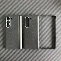 Phone black case for Samsung Galaxy Z Fold6 fold6 fold 6 Kevlar case Aramid Carbon Fiber case Magnetic Wireless charging 15-16