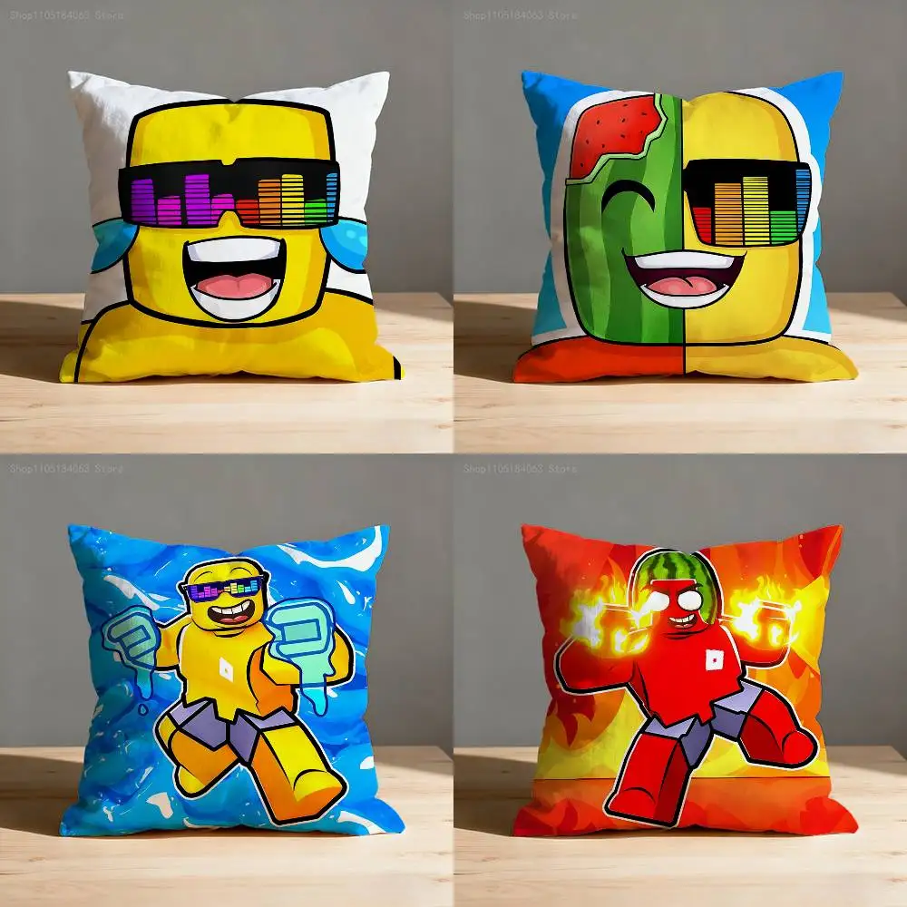 

S-Sunny And M-Melon Pillow Case For Sofa Decor Car Office Room Printing Cushion Cover Decorations and Protector