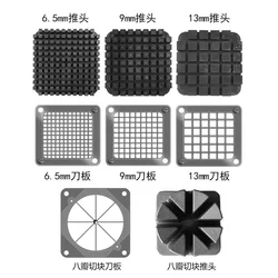 Zastąpić ostrza ze stali nierdzewnej dla nóż do ziemniaków Dicer ręczny nożyk do siekania warzyw czarny 1/2 ''3/8'' 1/4 ''8-klin