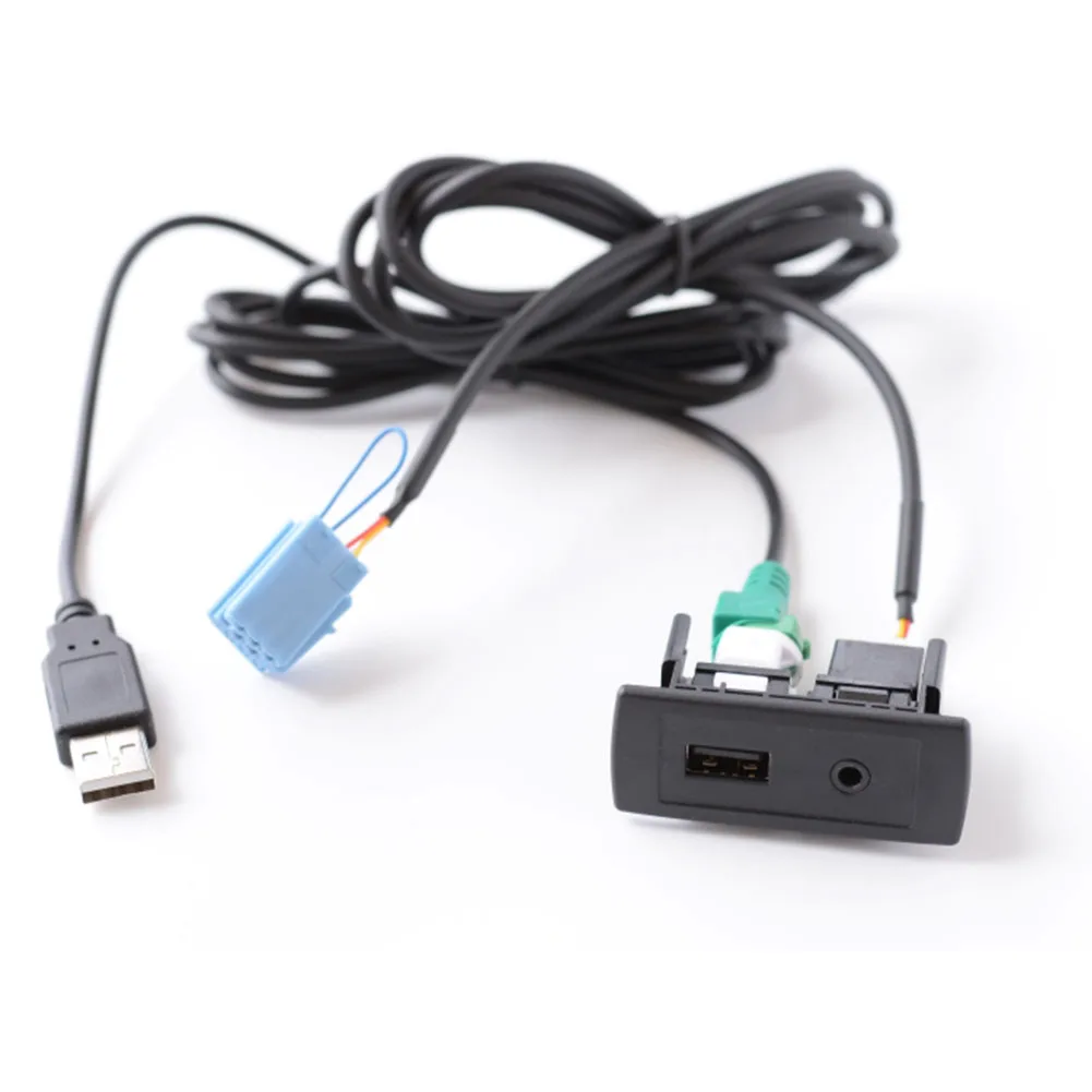 Practical High Quality Car USB Socket USB Adaptor Cable Accessories For Vehicles Car Accessories 12-24V Practical