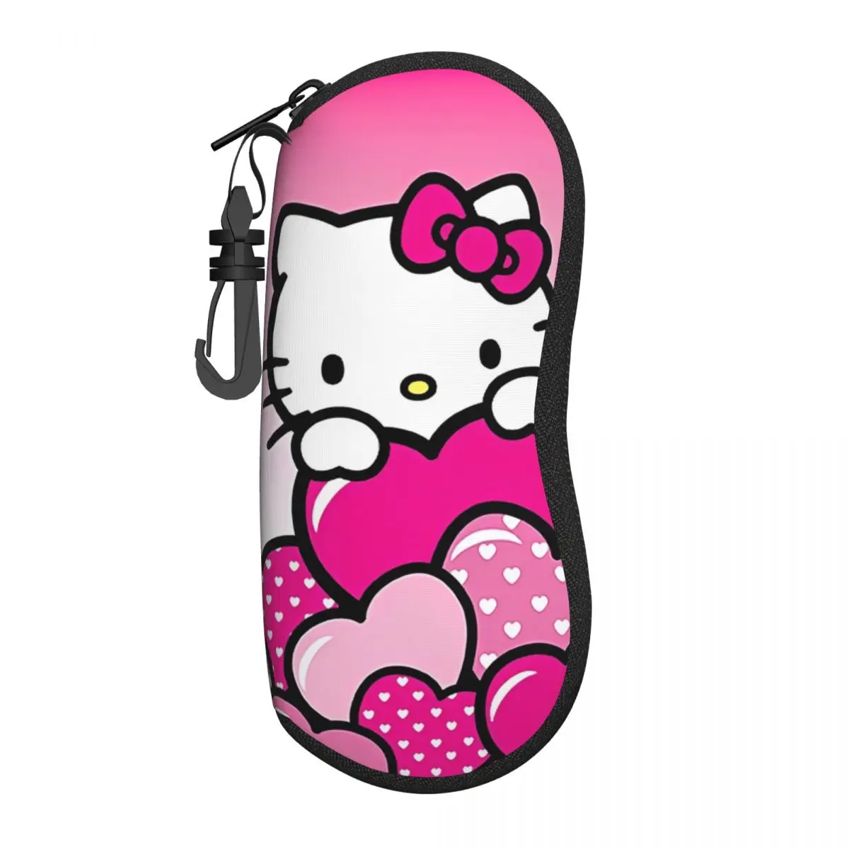 

Hello Kitty Kawaii мультяшный чехол для очков на молнии, сумка для солнцезащитных очков, мягкая повседневная коробка для очков, мужской и женский органайзер для очков