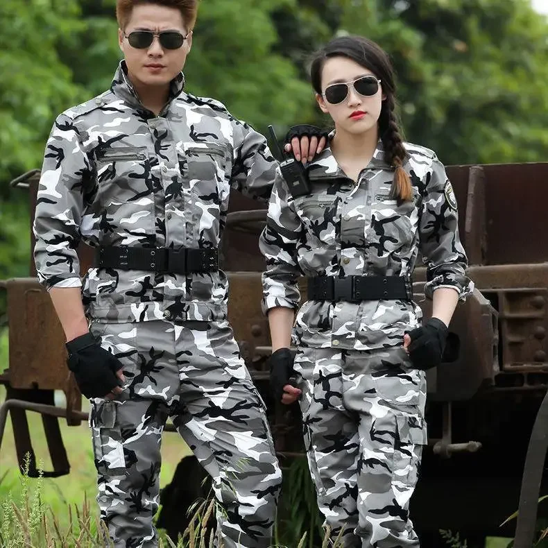 Military Training Uniform Military Fan Labor Protection Camouflage Work Suit Men and Women's Spring and Autumn Festival