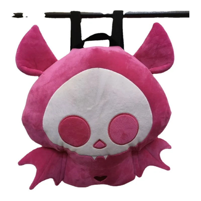 40cm Cartoon Skelanimalsly Marcy Backpack Halloween Gothic Plush Doll Backbag High Capacity Kawaii Skeleton Animals Shoulder Bag