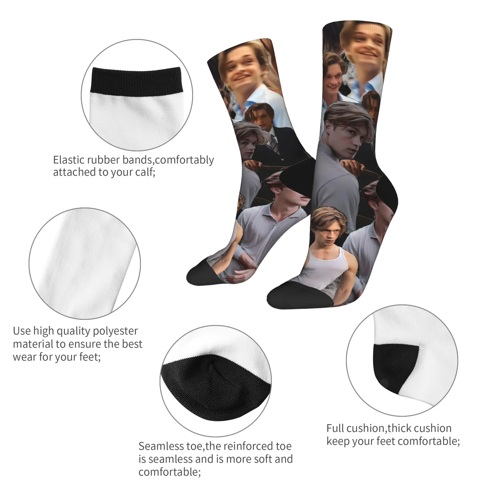 جوارب جيمس بوفورت غير قابلة للانزلاق للنساء والرجال جوارب تزلج ناعمة قابلة للتنفس للخريف جوارب مخصصة مضحكة #6