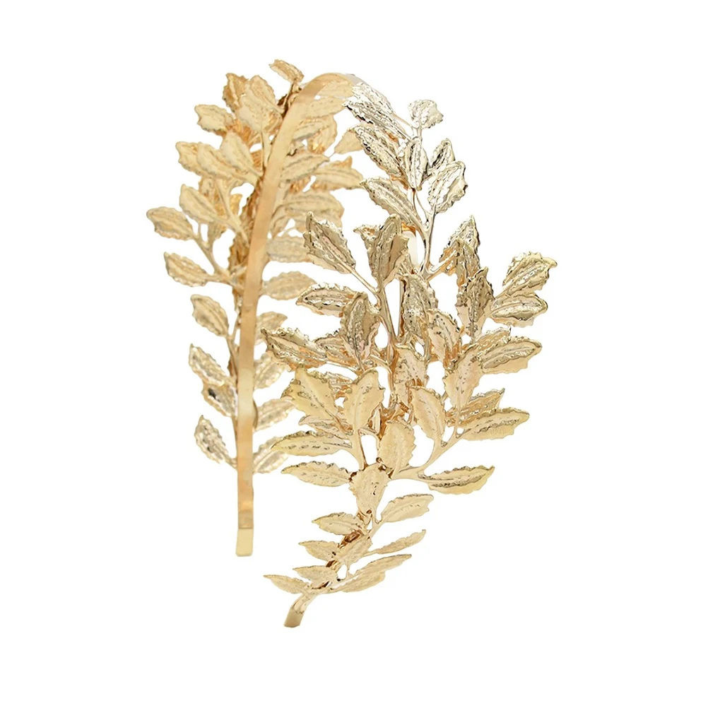

Leaf Headband Hair Bands Bridal Comb Alloy Headdress for Bride European Fashion