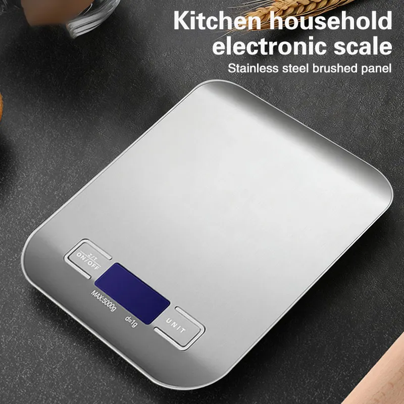 High-precision kitchen electronic scale LED display 10kg 1g stainless steel panel scale home jewelry food weighing tool