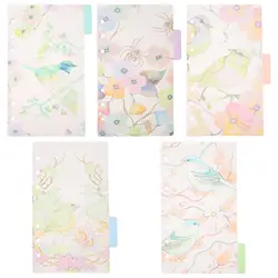 2 set di anelli separatori di carta spessa colorata, indice per notebook, divisori di pagine, manuale, diario, album, fogli sciolti, schede per blocco note