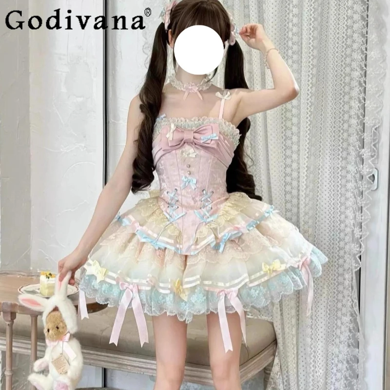 

Lolita CLA Strap Cake Lolita Dress for Ladies Daily Wear Princess Birthday Party Dress Women's Japanese Style Sweet Dress