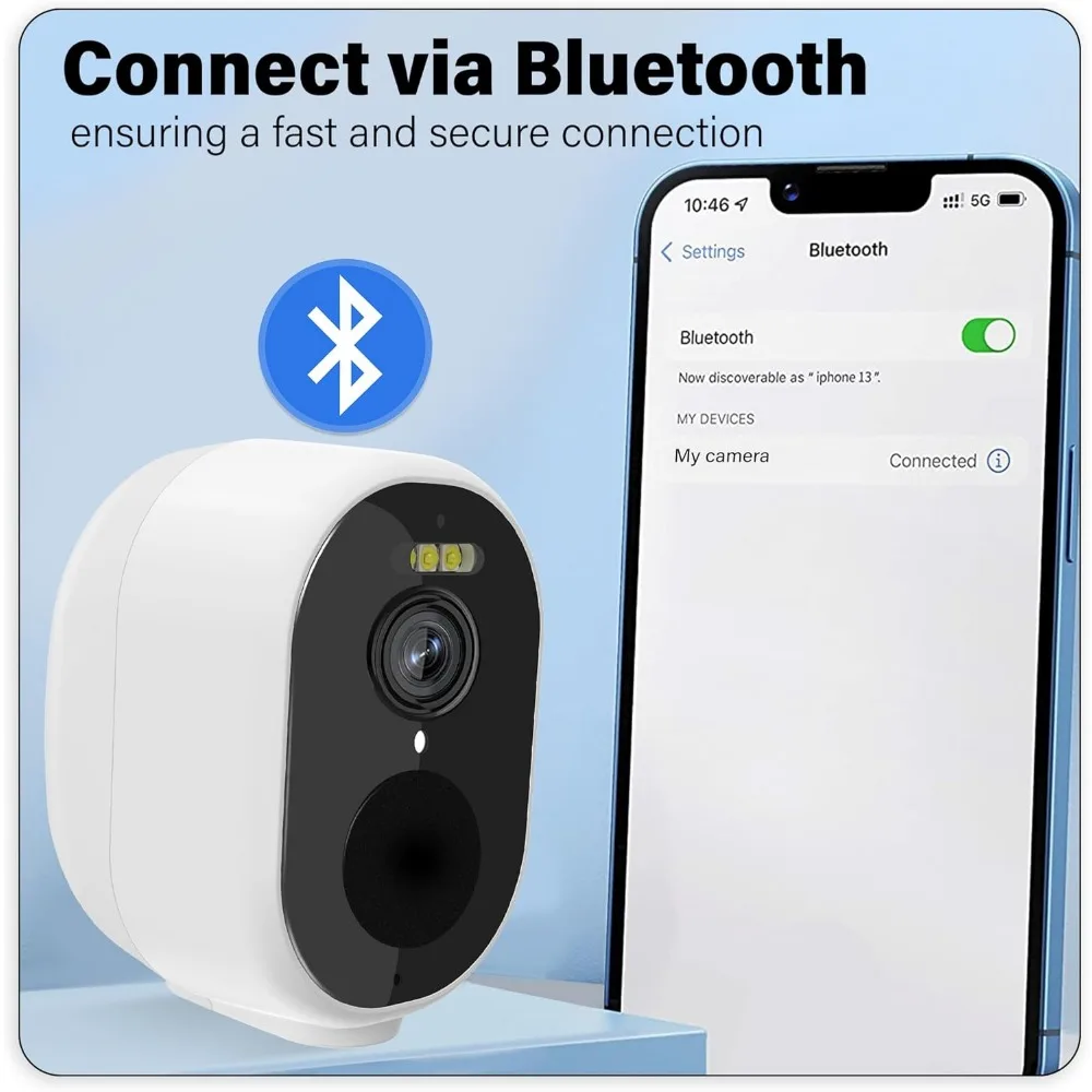 câmeras de segurança sem fio, estilo bala externa, pacote com 4, branco