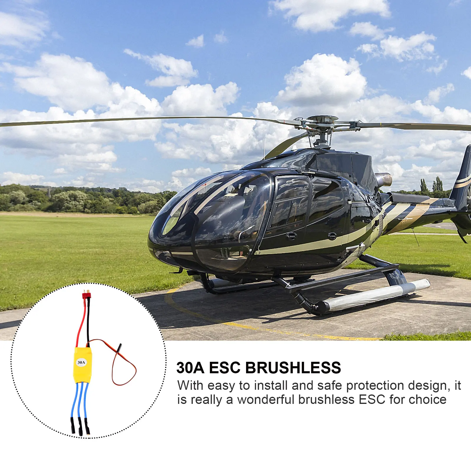 

Контроллер Esc 30A, 45*24*11 мм, 2 литра, выход 30 А, совместимый с мультикоптером 400-450, четырехроторным радиоуправляемым вертолетом