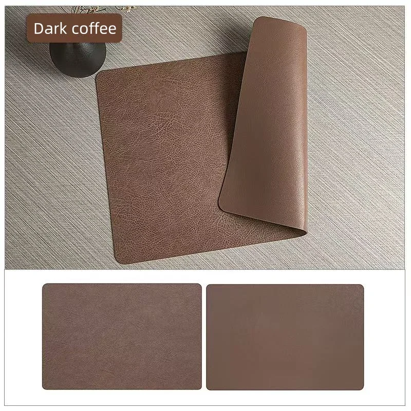 Vierkante Imitatie Kunstleer Keuken Eettafel Isolatie Placemat, Restaurant Decoratie Isolatie Tafelmat 1/4/6pcs