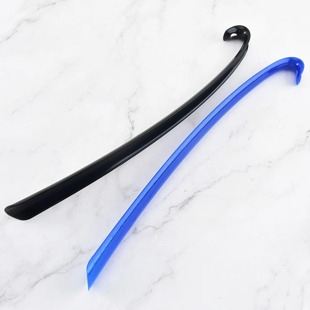 1 PC Shoe Accessories Plastic Long Shoehorn Plastic Shoehorn Long 42cm Shoe Lifter Curved Hook Design Lazy Man Shoes Portable image 5