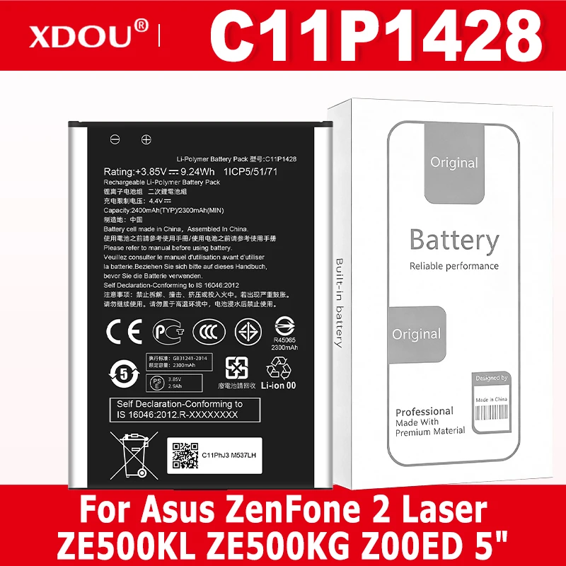 Совершенно новый аккумулятор C11P1428 2400 мАч для Asus ZenFone 2 Laser ZE500KL ZE500KG Z00ED 5 дюймов, сменный аккумулятор Совершенно новый аккумулятор C11P1428 2400 мАч для Asus ZenFone 2 Laser ZE500KL ZE500KG Z00ED 5 дюймов, сменный аккумулятор