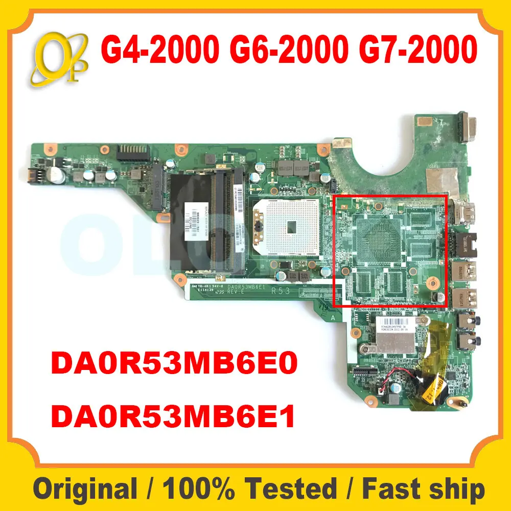 DA0R53MB6E0 DA0R53MB6E1 for HP Pavilion G4-2000 G6-2000 G7-2000 laptop motherboard 683029-001 683029-501 Mainboard DDR3