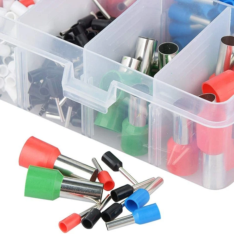 2120Pcs Insulated Cord Pin End Terminals Tin-Plated Copper Crimp Connector Ferrules Kit