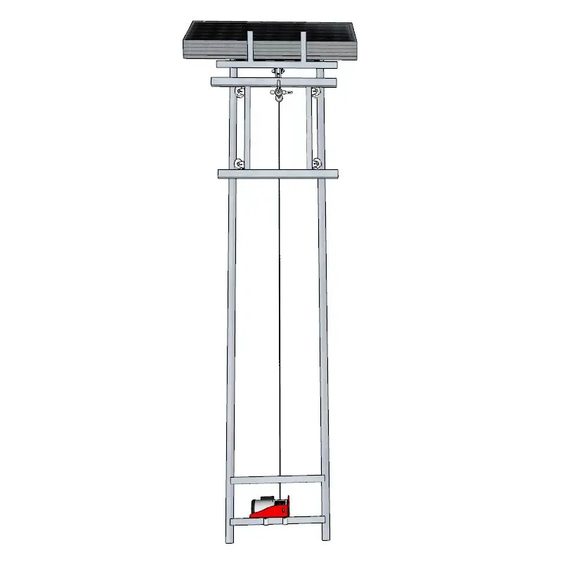 High Quality Electric Cargo Elevator Lift 160kg 4 Panels Ladder Lifter with Wire Rope Sling for Home Use and Hotels