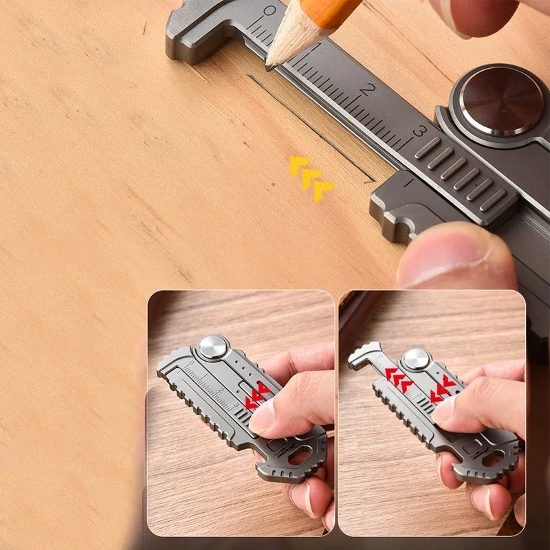 Outdoor Titanium Alloy Keychain Multifunctional EDC Small Portable Card Tool